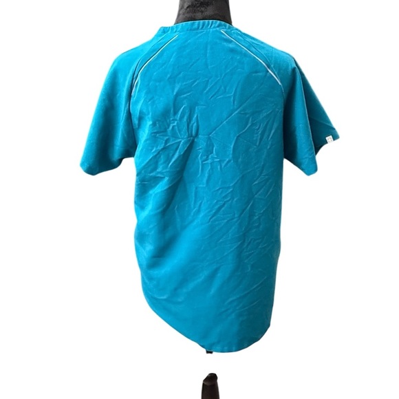 FIGS Yola Scrub Top | Technical Collection | Size Small | Pacific Blue - Picture 6 of 11